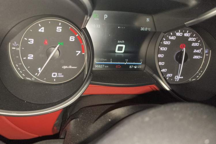 Used Alfa Romeo Stelvio 2017 2.0T 280HP Luxury Edition Odometer Close Up