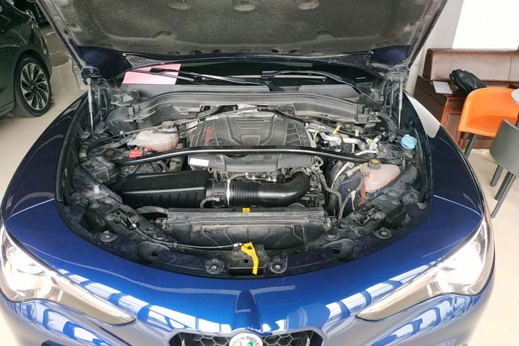 Used Alfa Romeo Stelvio 2019 2.0T 280HP Black Package Limited Edition Engine Bay