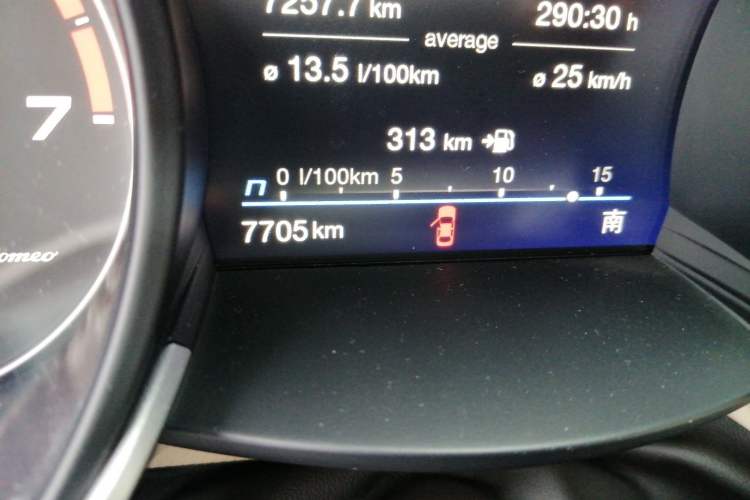 Used Alfa Romeo Stelvio 2021 2.0T 280HP Luxury Edition Odometer Close Up