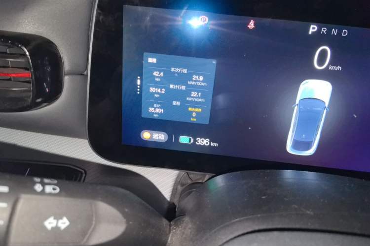 Used ARCFOX Alpha S 2022 HI Edition Advanced Version Odometer Close Up