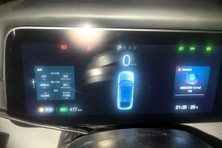 Used ARCFOX Alpha S 2022 HI Version Advanced Edition Odometer Close Up