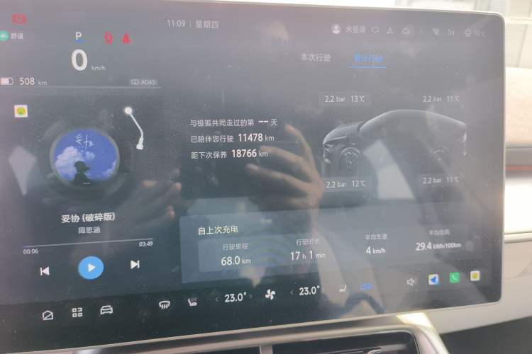Used ARCFOX Alpha S5 2024 708MAX 200kW Odometer Close Up