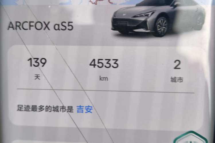 Used ARCFOX Alpha S5 2025 Facelifted 560MAX 185kW Odometer Close Up