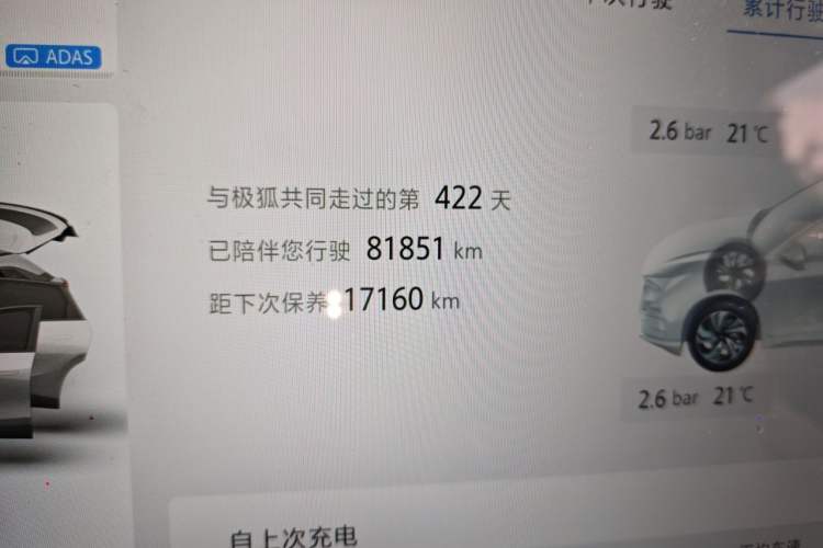 Used ARCFOX Alpha T5 2025 630 Shenxing Edition Odometer Close Up