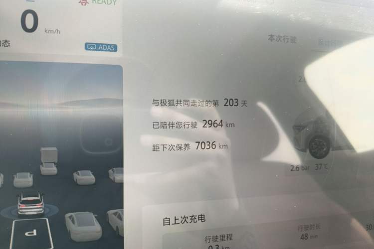 Used ARCFOX Alpha T5 2026 Model Pure Electric 660 Yuanjing Divine Driving Version Odometer Close Up