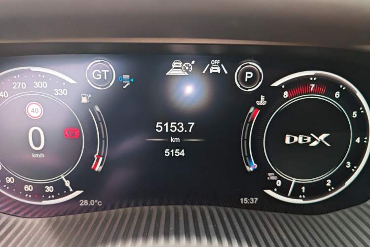 Used AstonMartin DBX 2023 3.0T STRAIGHT-SIX Odometer Close Up