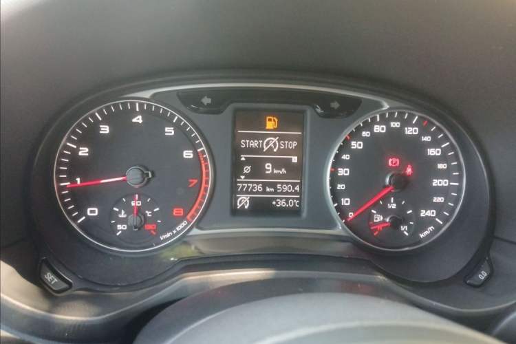 Used Audi A1 2014 30 TFSI Sportback Technology Model Odometer Close Up