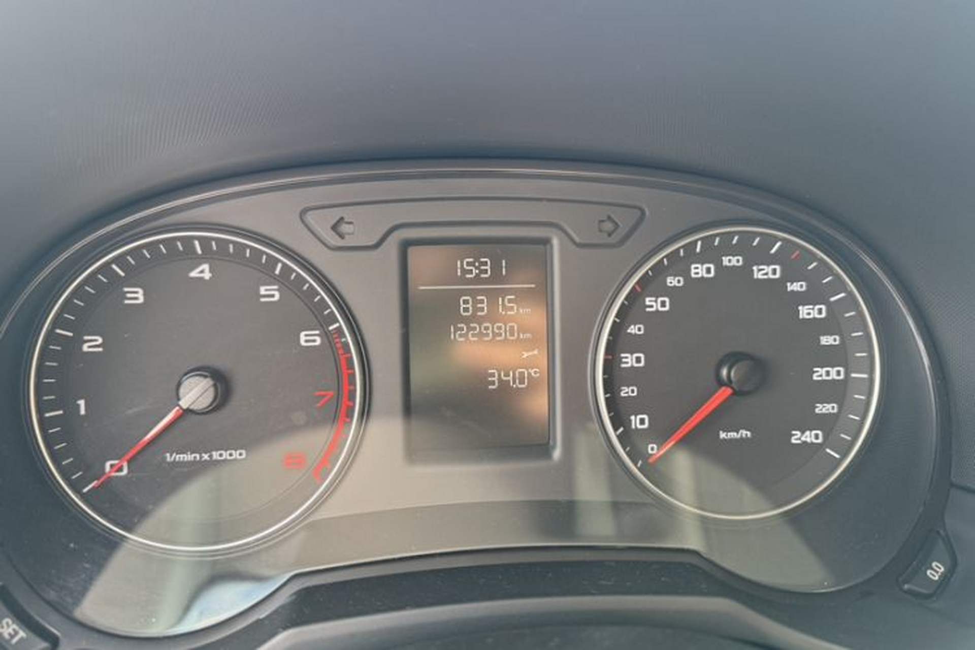 Used Audi A1 2014 30 TFSI Sportback Fashion Model Odometer Close Up
