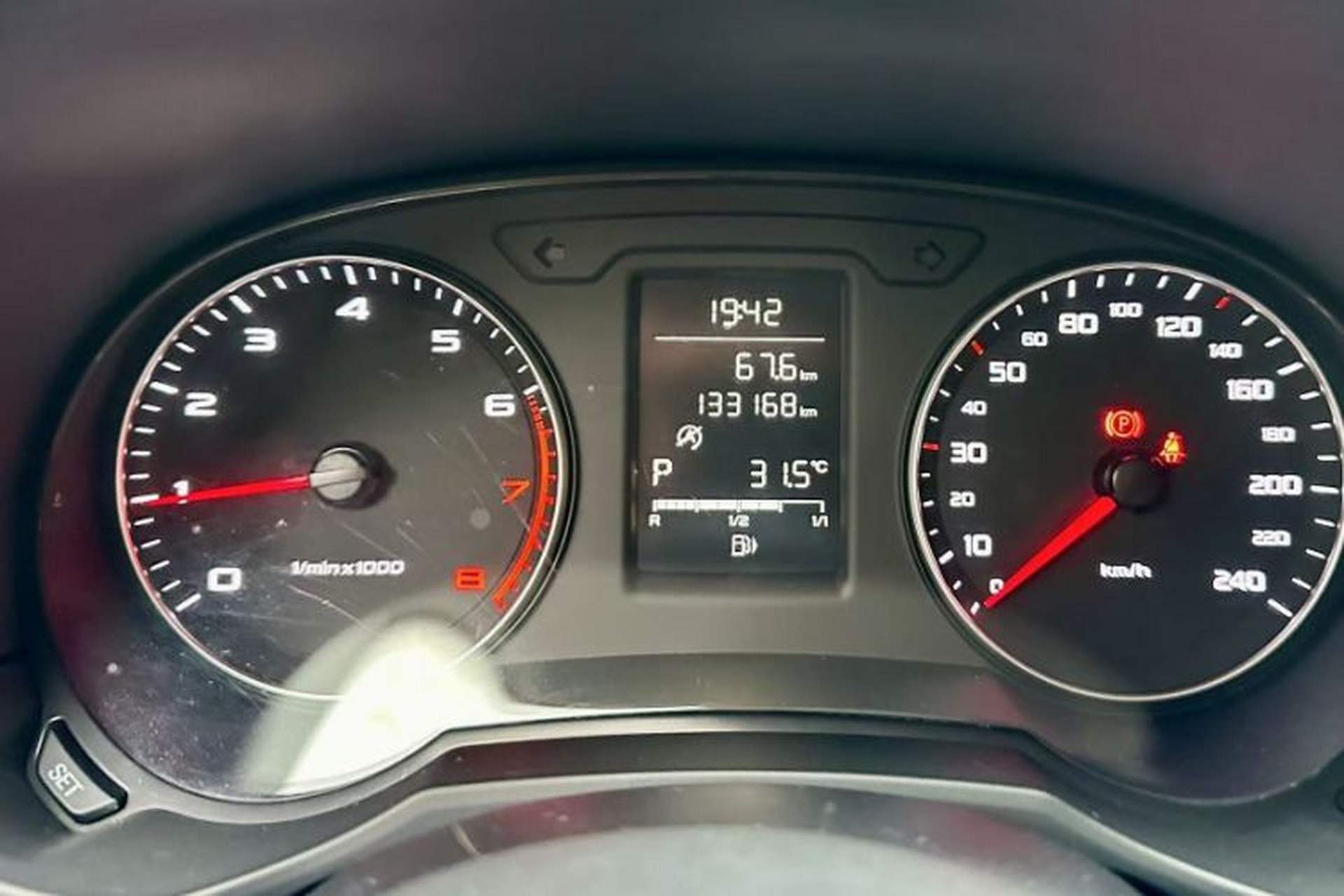 Used Audi A1 2014 30 TFSI Sportback Technology Model Odometer Close Up