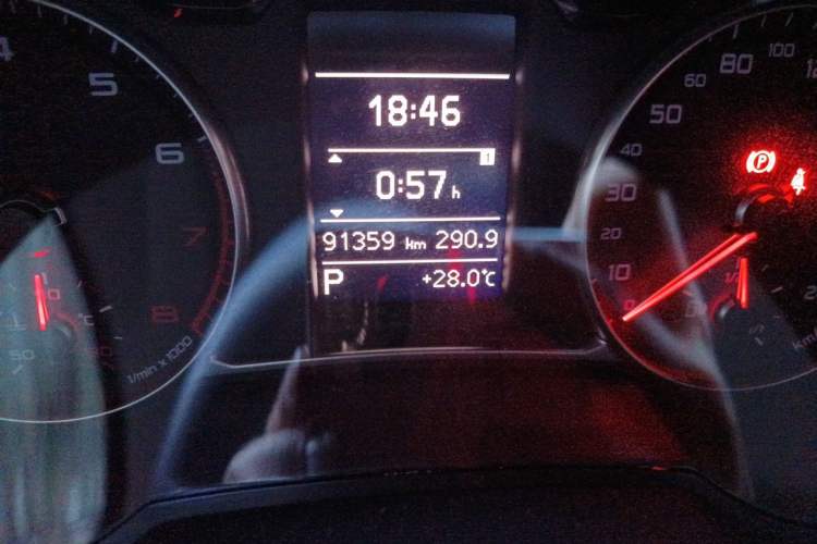 Used Audi A1 2014 30 TFSI Comfort Model Odometer Close Up