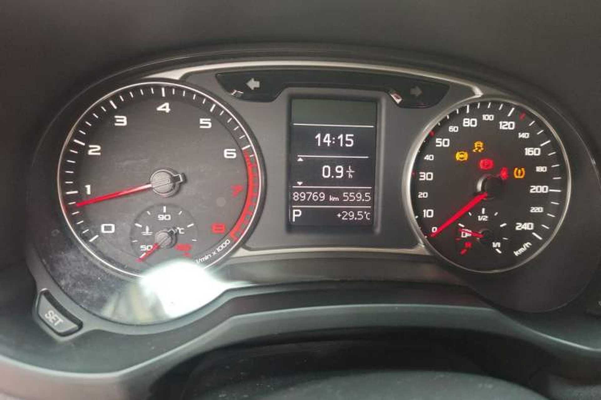Used Audi A1 2014 30 TFSI Sportback Comfort Model Odometer Close Up