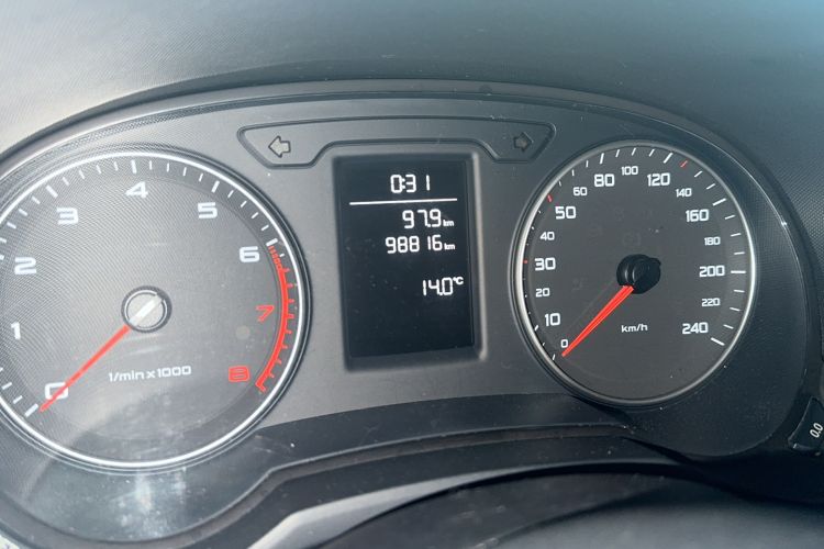 Used Audi A1 2014 30 TFSI Sportback Fashion Model Odometer Close Up