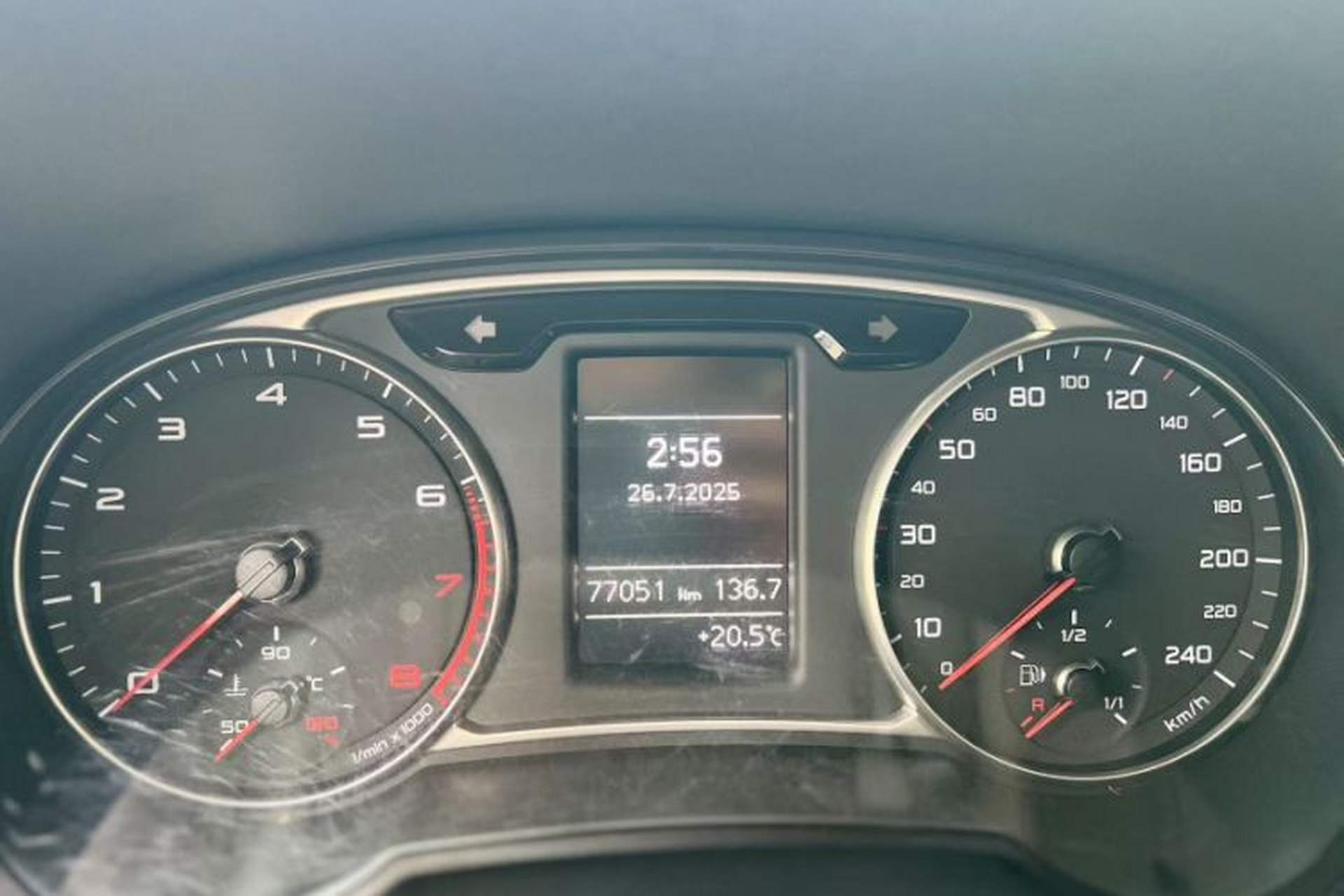 Used Audi A1 2014 30 TFSI Sportback Comfort Model Odometer Close Up