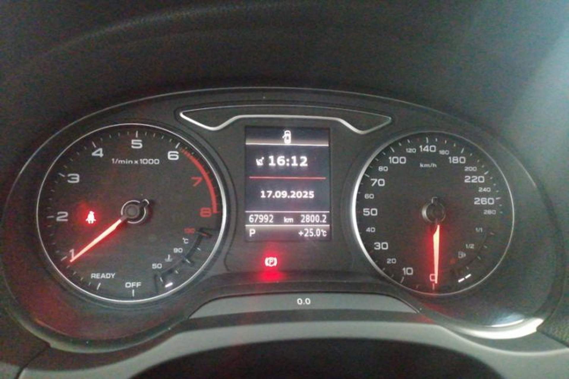 Used Audi A3 2016 Sportback 40 TFSI Style Edition Odometer Close Up