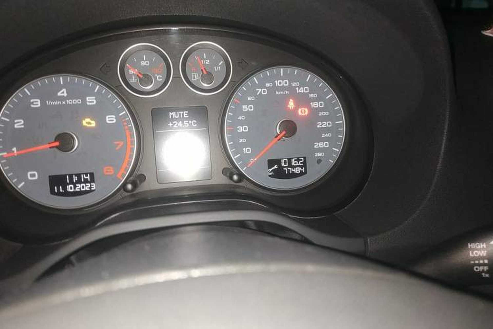 Used Audi A3 2010 Sportback 1.8T Luxury Model Odometer Close Up