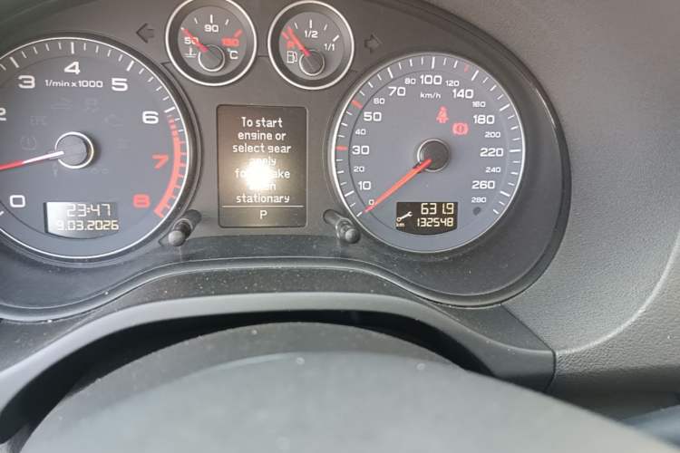 Used Audi A3 2010 Sportback 1.8T Luxury Model Odometer Close Up