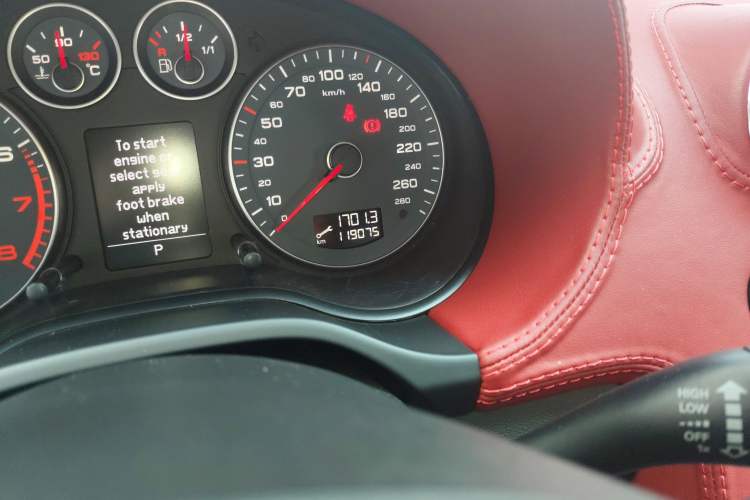 Used Audi A3 2010 Sportback 1.4T Comfort Model Odometer Close Up