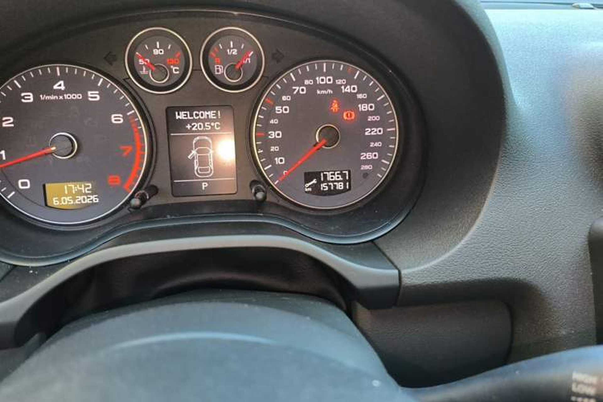 Used Audi A3 2010 Sportback 1.4T Luxury Model Odometer Close Up