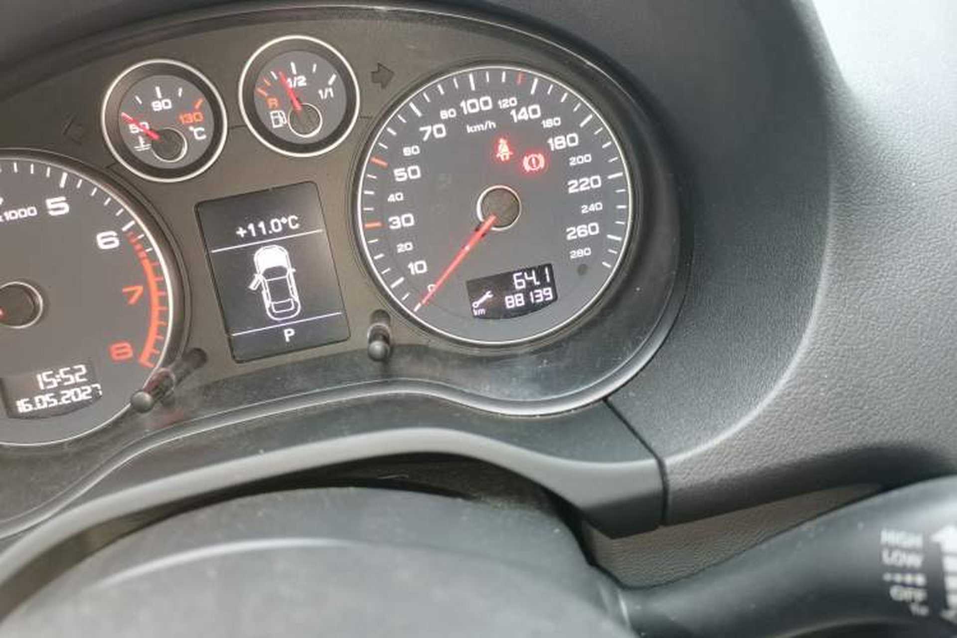 Used Audi A3 2012 Sportback 1.4T Comfort Model Odometer Close Up