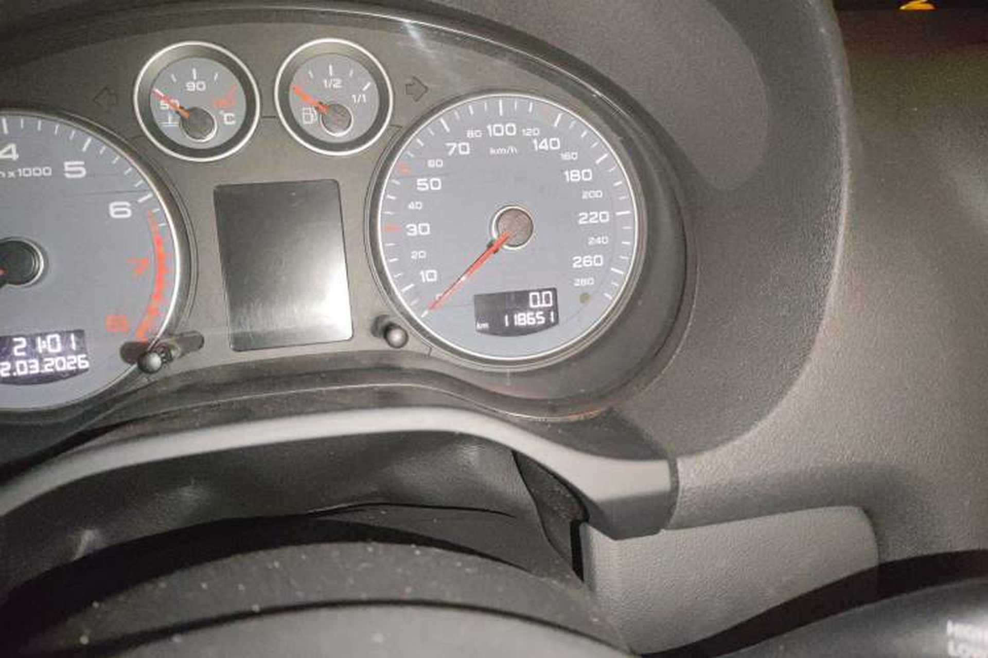 Used Audi A3 2012 Sportback 1.4T Luxury Model Odometer Close Up