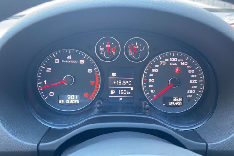 Used Audi A3 2013 Sportback 30 TFSI Luxury Model Odometer Close Up