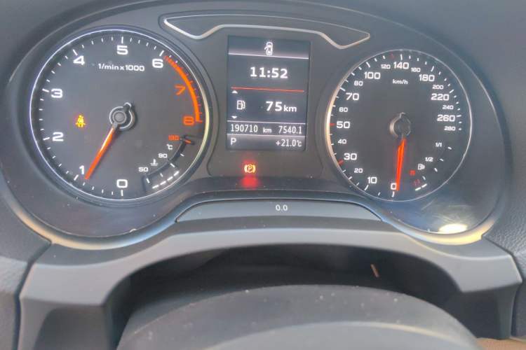 Used Audi A3 2014 Limousine 40 TFSI S line Comfort Model Odometer Close Up