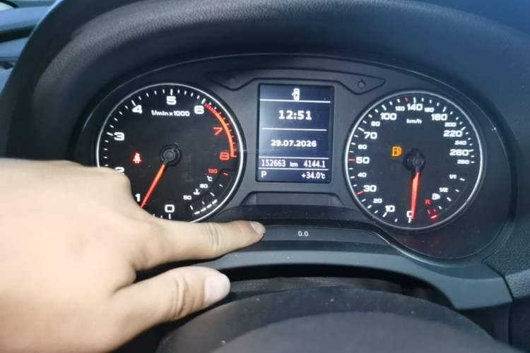 Used Audi A3 2014 Sportback 35 TFSI Automatic Comfort Model Odometer Close Up