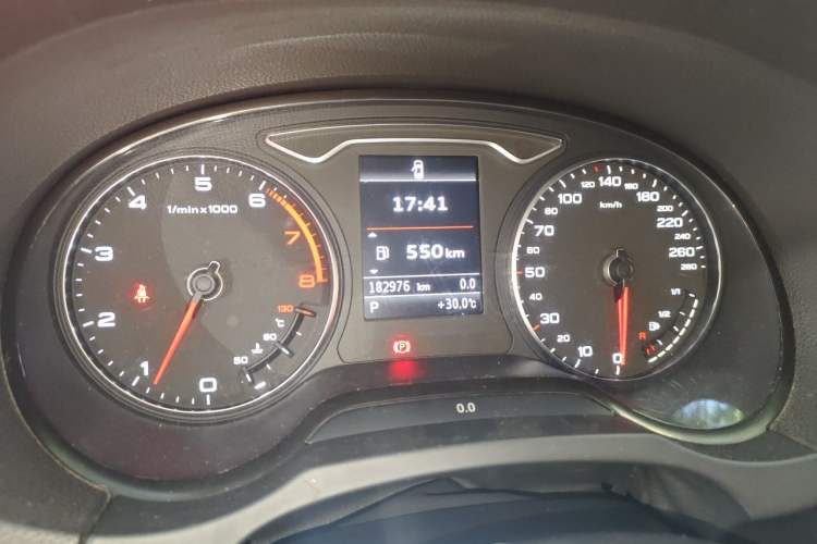 Used Audi A3 2014 Limousine 40 TFSI S line Comfort Model Odometer Close Up