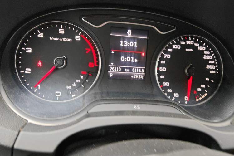 Used Audi A3 2014 Limousine 40 TFSI S line Luxury Model Odometer Close Up