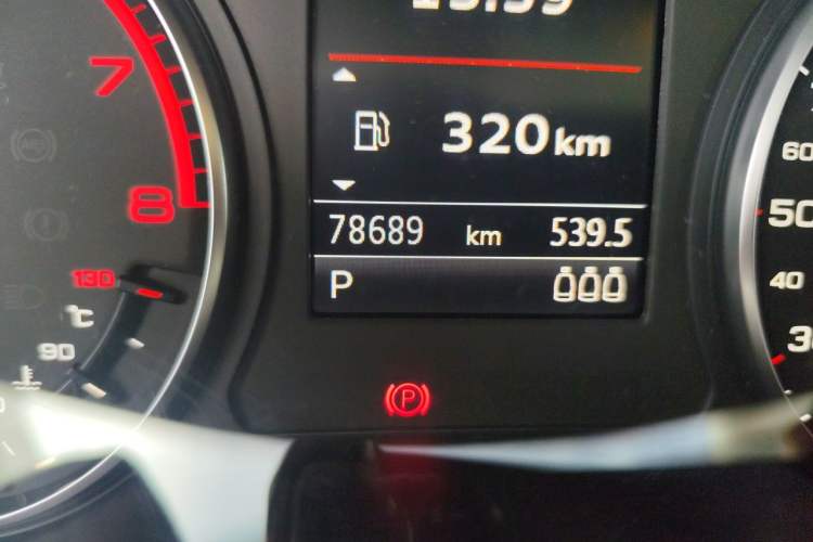 Used Audi A3 2014 Limousine 40 TFSI S line Comfort Model Odometer Close Up