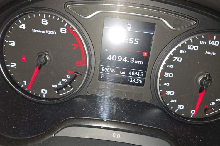 Used Audi A3 2014 Sportback 40 TFSI S line Comfort Model Odometer Close Up