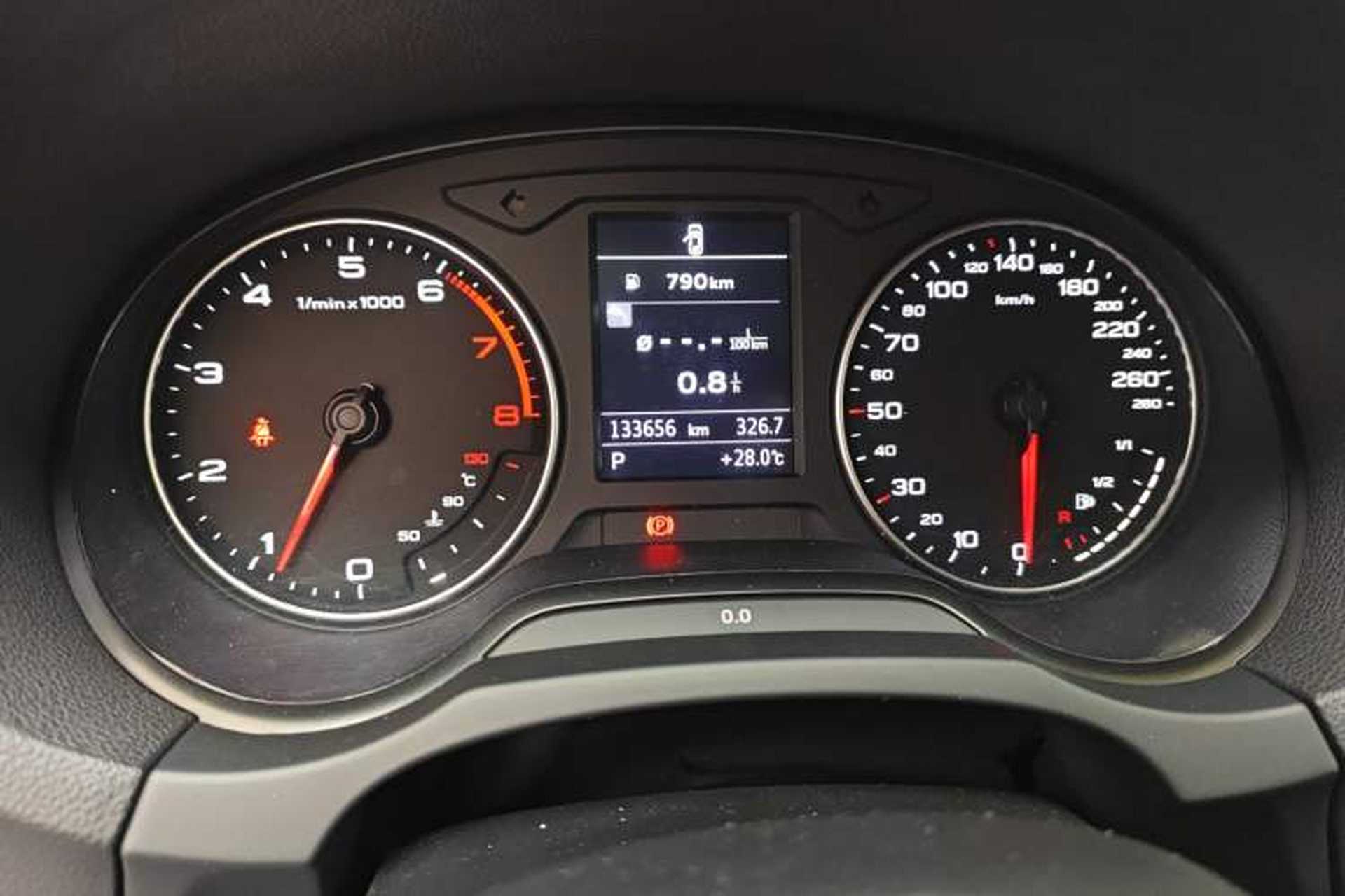 Used Audi A3 2014 Sportback 35 TFSI Automatic Comfort Model Odometer Close Up