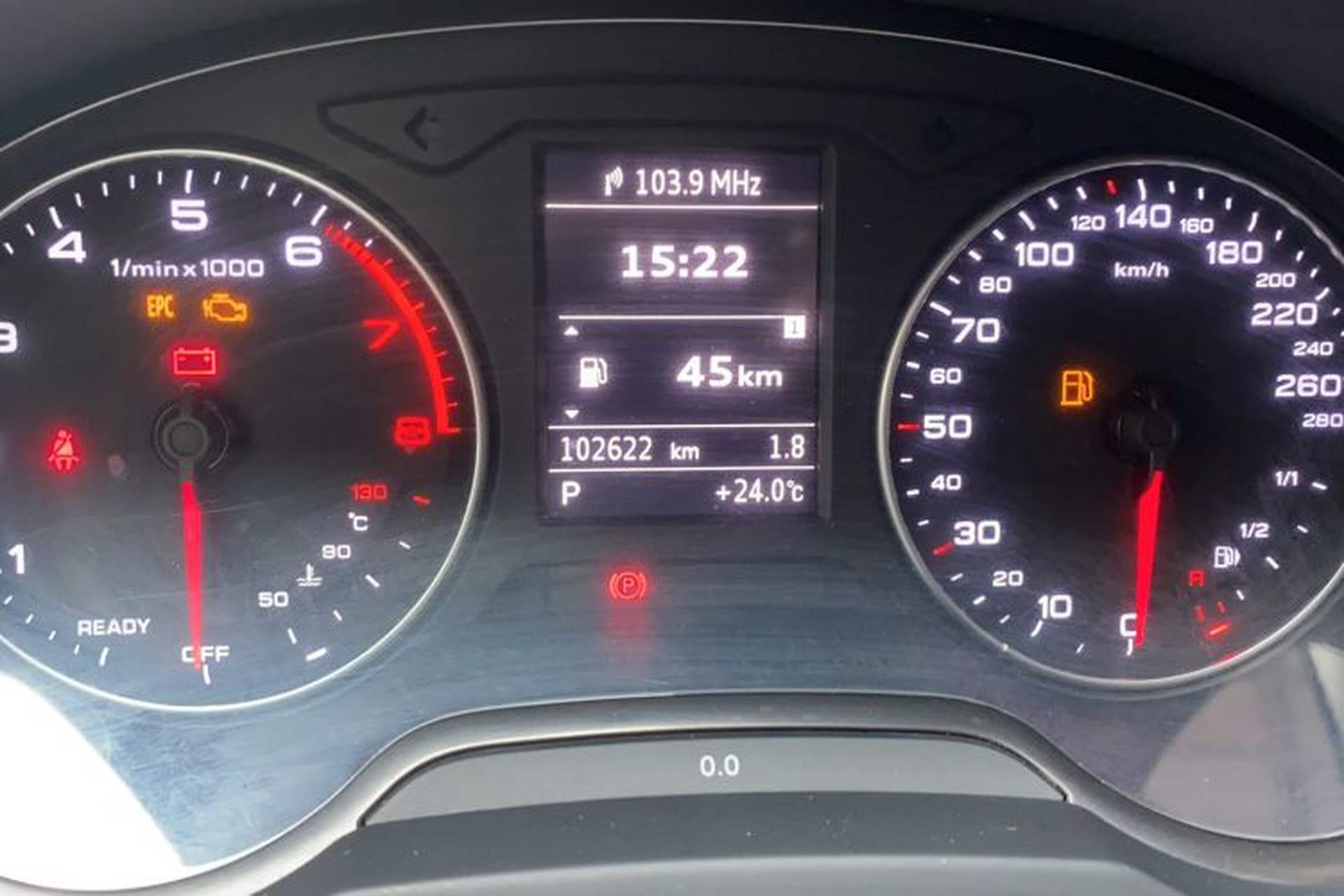 Used Audi A3 2014 Limousine 35 TFSI Automatic Advanced Model Odometer Close Up