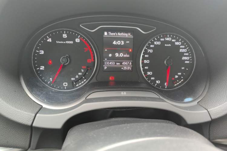 Used Audi A3 2014 Limousine 40 TFSI S line Comfort Model Odometer Close Up