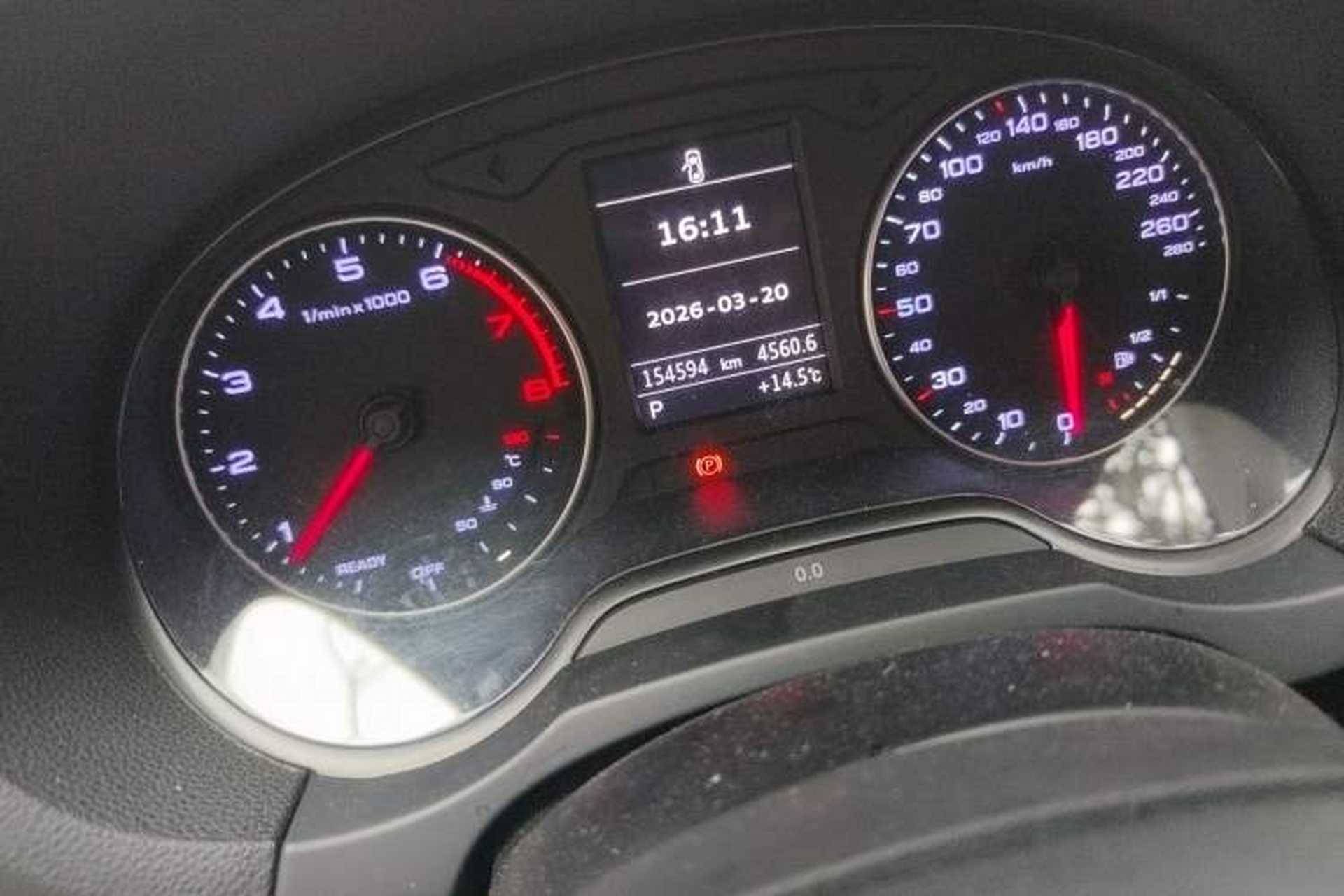 Used Audi A3 2014 Limousine 35 TFSI Automatic Advanced Model Odometer Close Up
