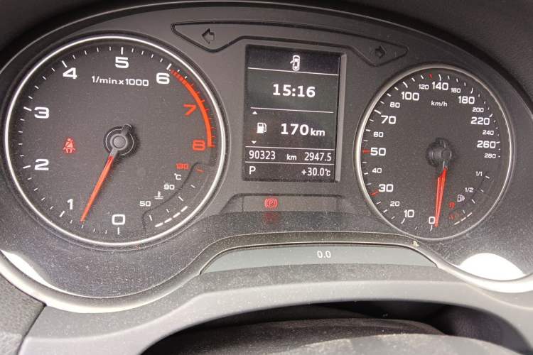 Used Audi A3 2014 Sportback 35 TFSI Automatic Comfort Model Odometer Close Up