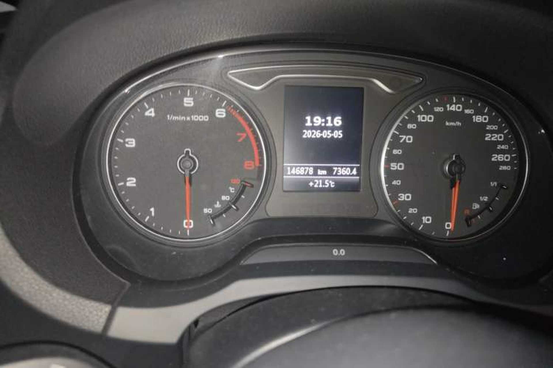 Used Audi A3 2014 Sportback 40 TFSI S line Comfort Model Odometer Close Up