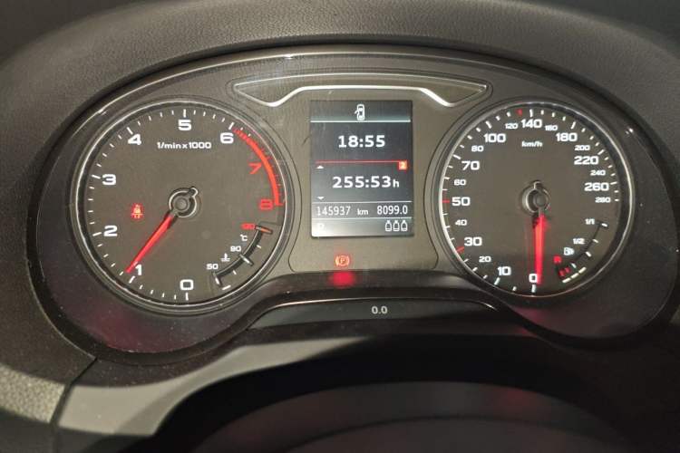 Used Audi A3 2014 Limousine 40 TFSI S line Comfort Model Odometer Close Up