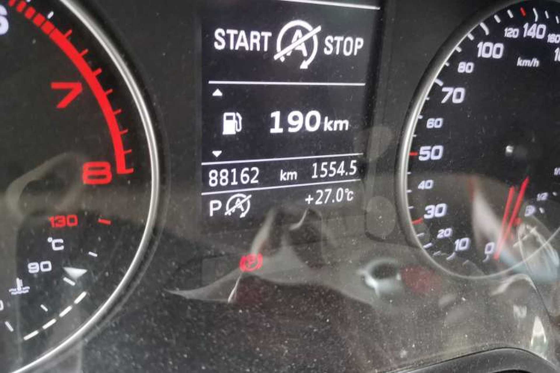 Used Audi A3 2014 Sportback 35 TFSI Automatic Comfort Model Odometer Close Up