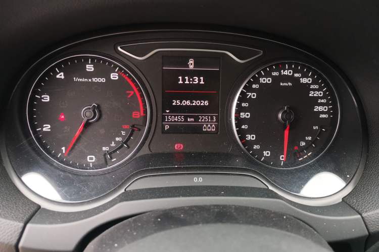 Used Audi A3 2014 Limousine 40 TFSI S line Comfort Model Odometer Close Up