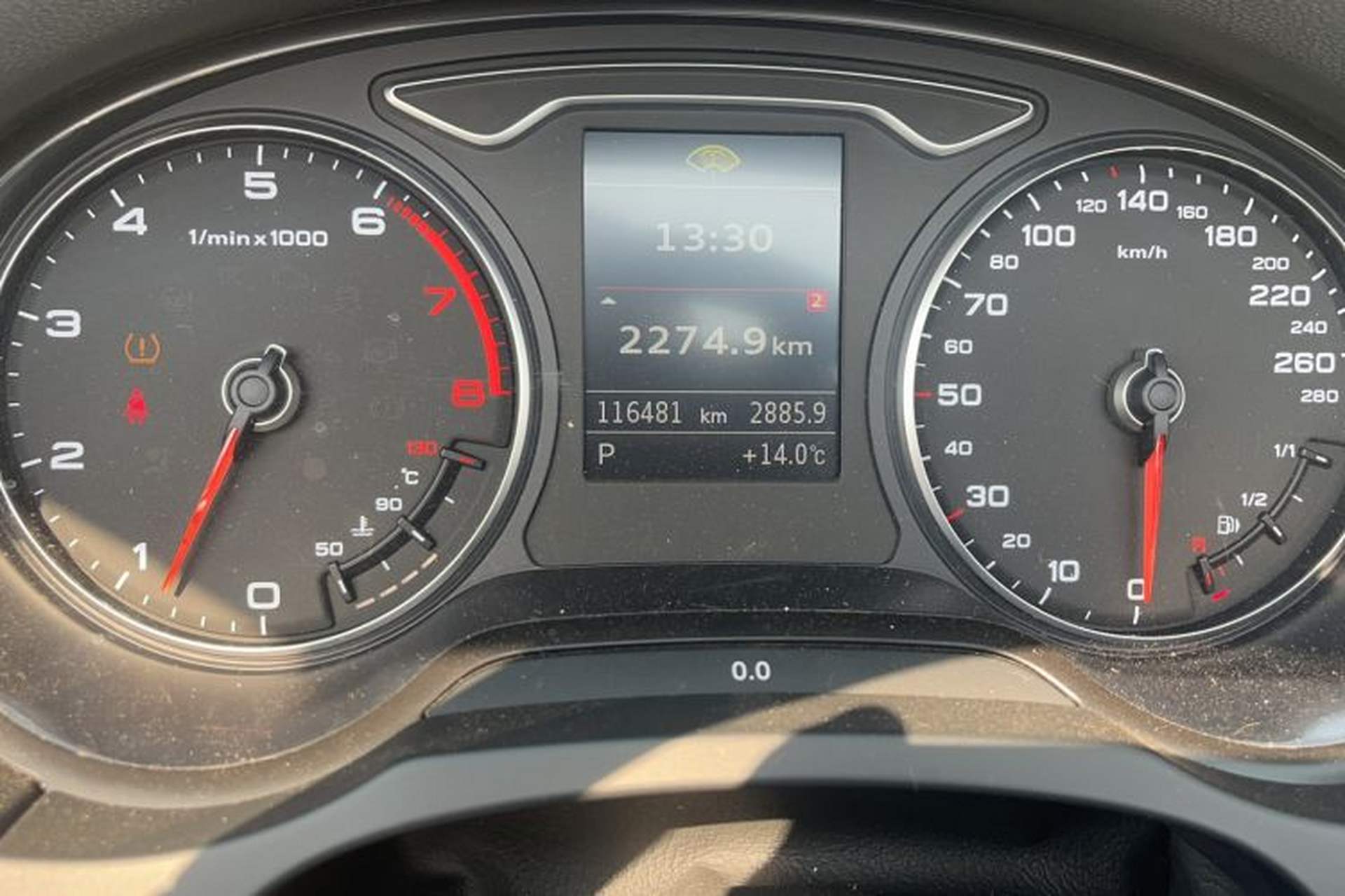 Used Audi A3 2015 Cabriolet 40 TFSI Odometer Close Up