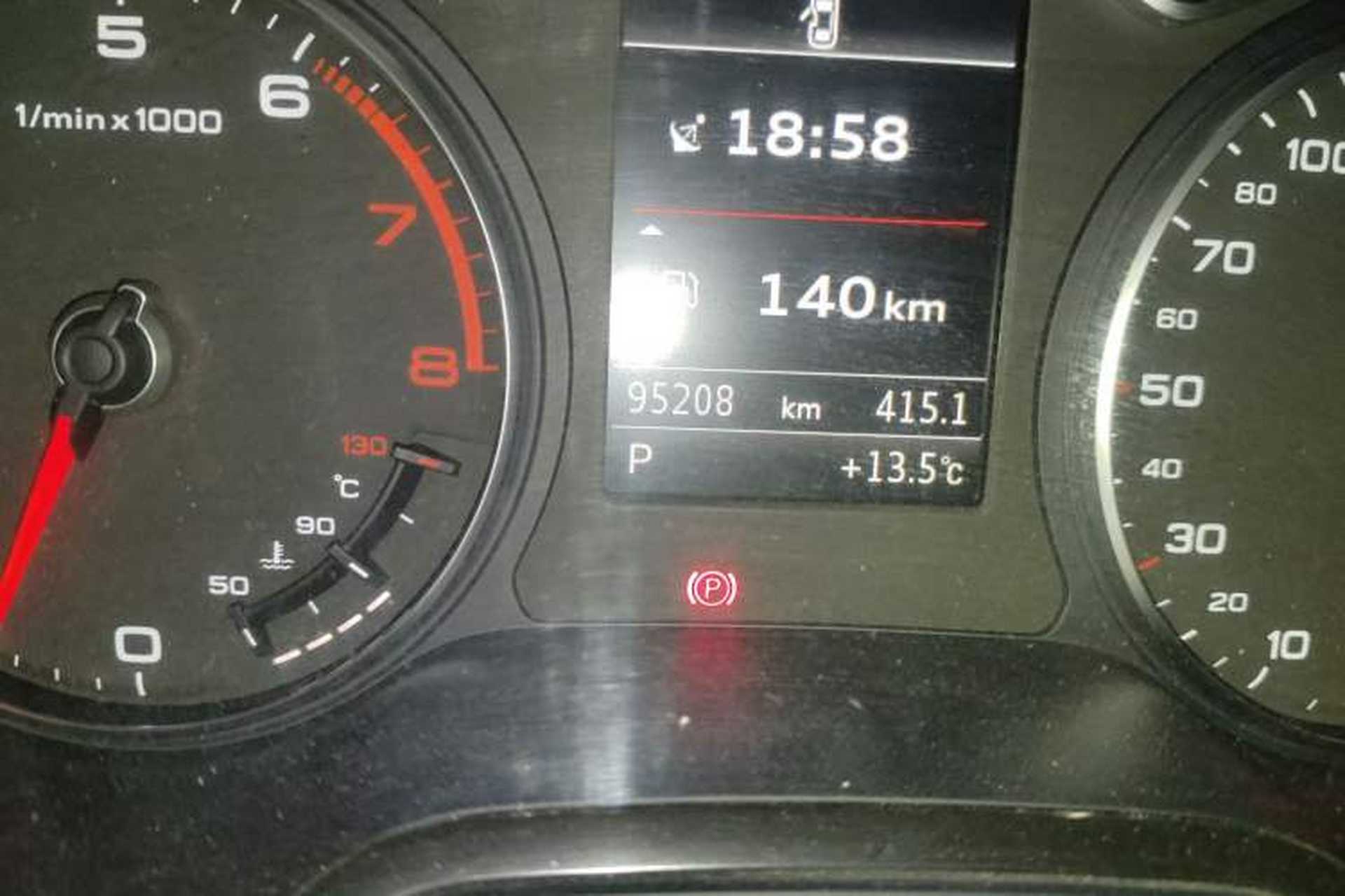 Used Audi A3 2015 Cabriolet 40 TFSI Odometer Close Up