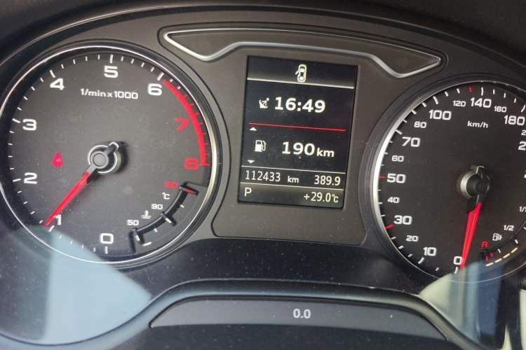 Used Audi A3 2015 Cabriolet 40 TFSI Odometer Close Up