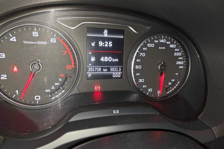 Used Audi A3 2015 Sportback 45 TFSI S line sports model Odometer Close Up