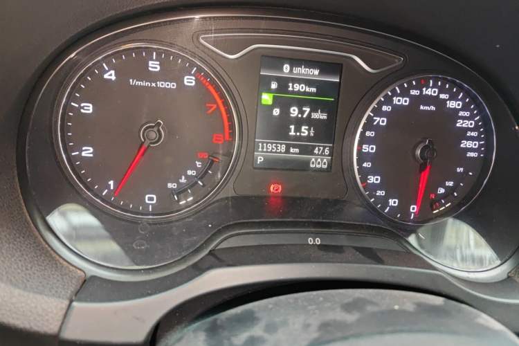 Used Audi A3 2015 Limousine 45 TFSI S line Luxury Model Odometer Close Up