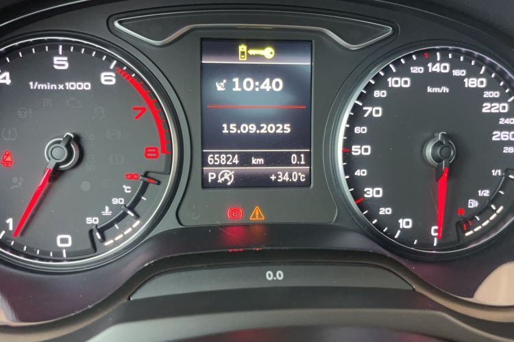 Used Audi A3 2015 Limousine 45 TFSI S line Luxury Model Odometer Close Up