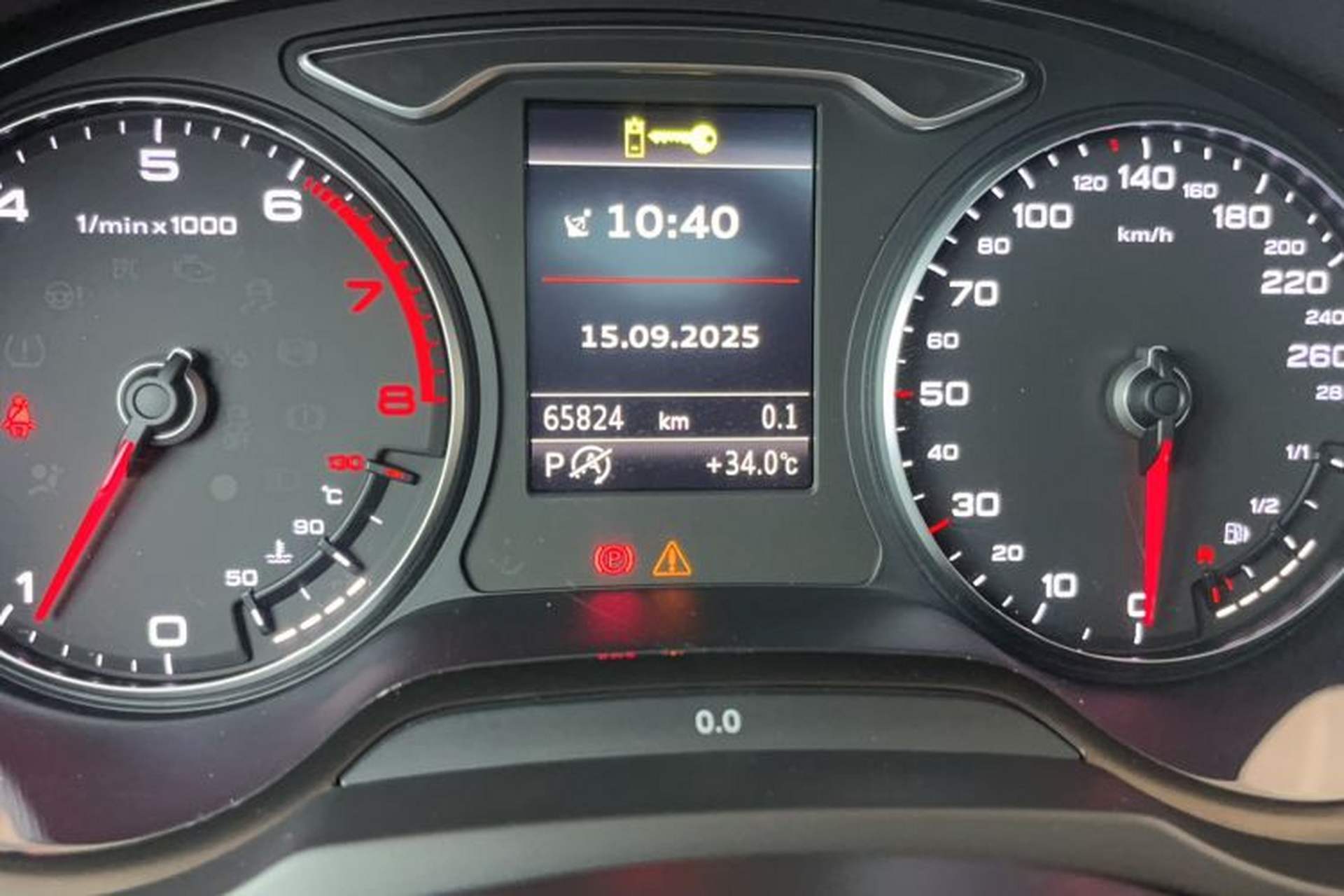 Used Audi A3 2015 Limousine 45 TFSI S line Luxury Model Odometer Close Up