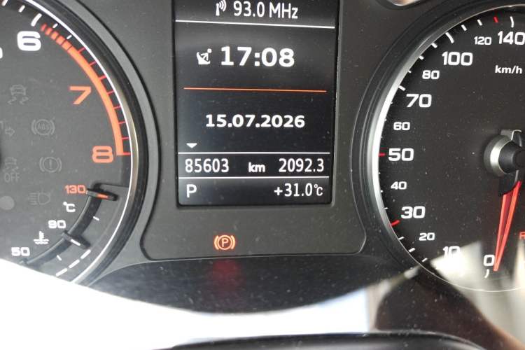 Used Audi A3 2015 Sportback 40 TFSI Automatic Luxury Model Odometer Close Up