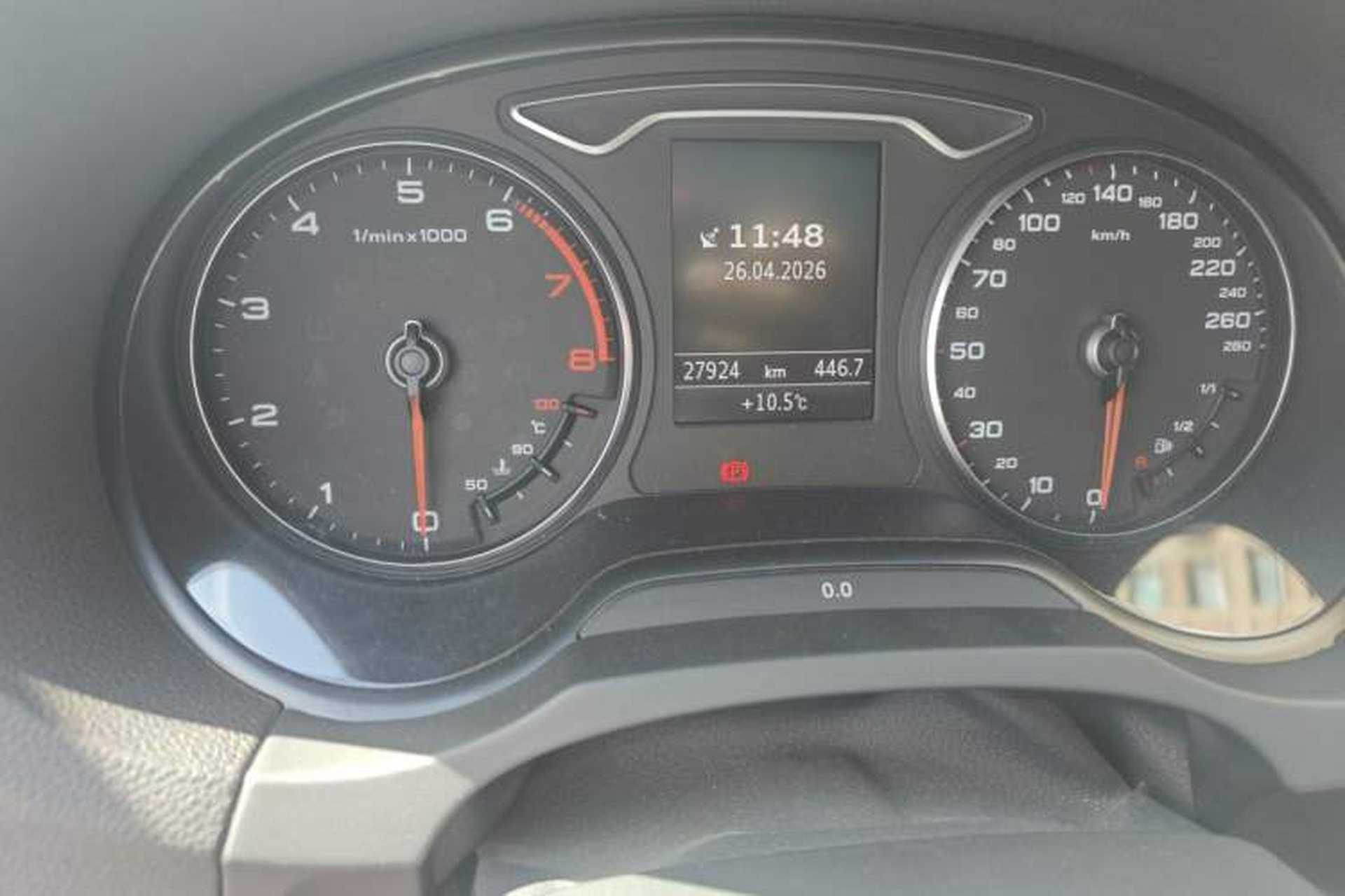 Used Audi A3 2015 Limousine 40 TFSI Automatic Comfort Model Odometer Close Up