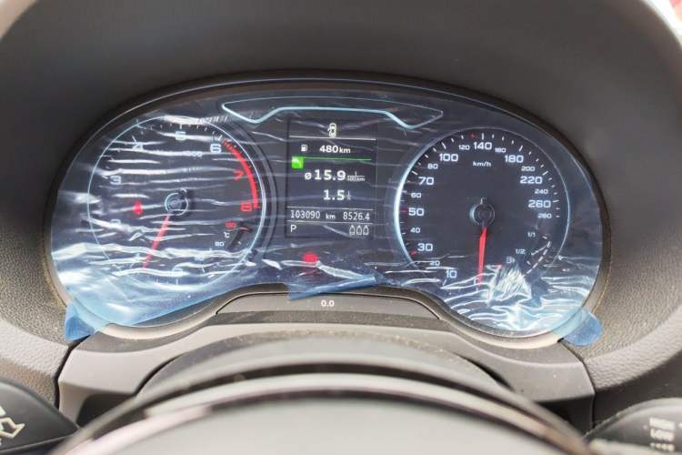 Used Audi A3 2015 Sportback 45 TFSI S line sports model Odometer Close Up